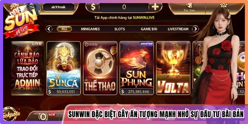 Sunwin đặc biệt gây ấn tượng mạnh nhờ sự đầu tư bài bản